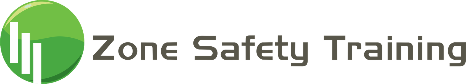 Zone Safety Training Logo, Green Circle with stripes