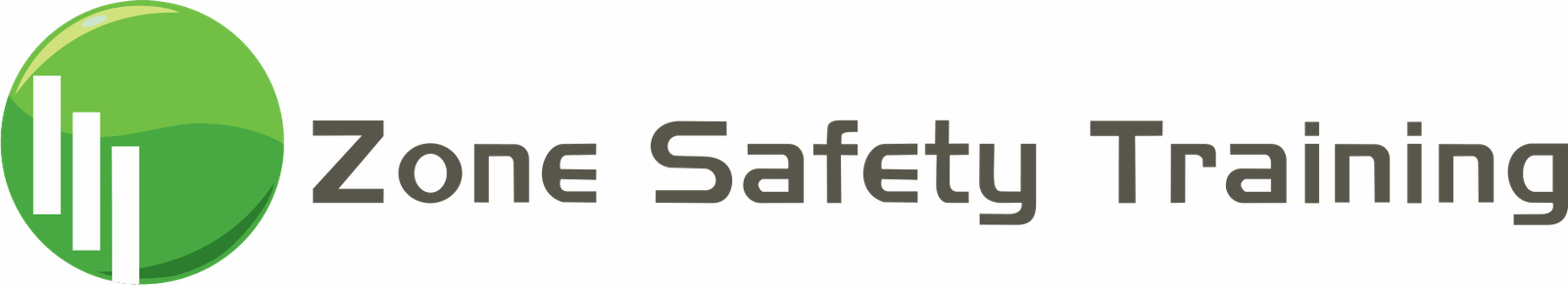 Zone Safety Training Logo, Green Circle with stripes